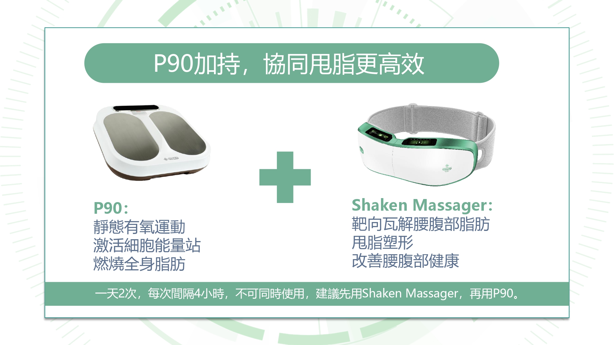Shaken Massager 材質與清潔說明圖
